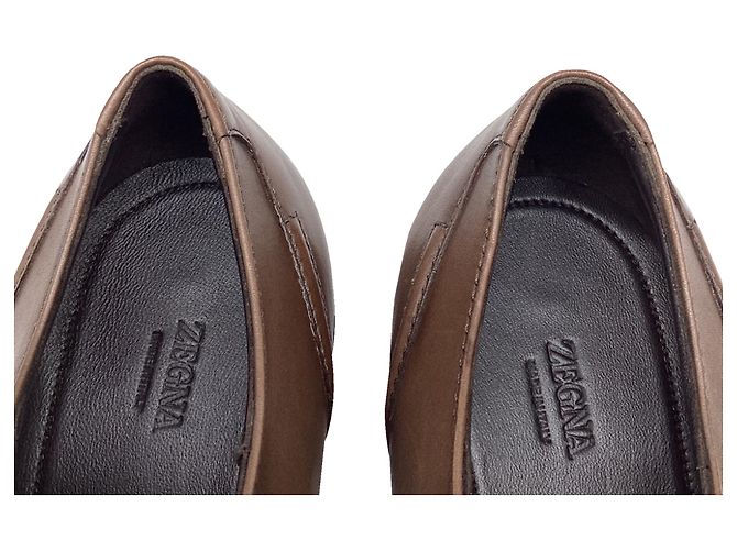 Autre Marque Scarpe Derby stringate Zegna in pelle marrone - vista 12