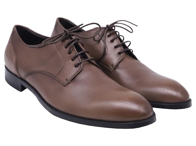 Autre Marque Scarpe Derby stringate Zegna in pelle marrone - vista 3