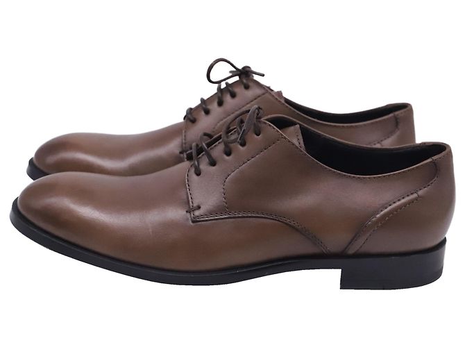Autre Marque Scarpe Derby stringate Zegna in pelle marrone - vista 4