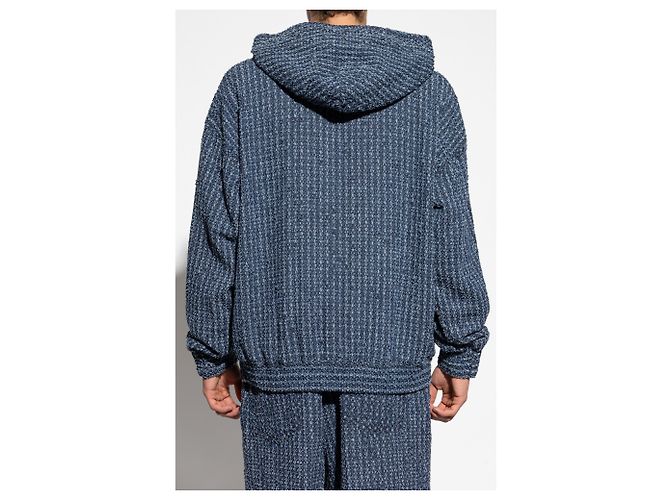 Felpa con cappuccio blu Dsquared2 con logo - vista 4