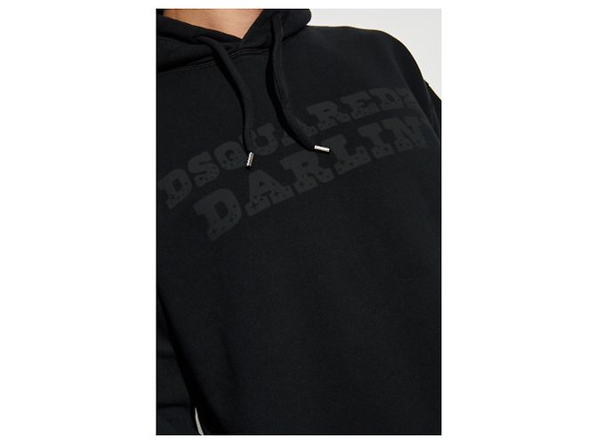 Dsquared2 Hoodie Schwarz Baumwolle Darlin' Print - Ansicht 5