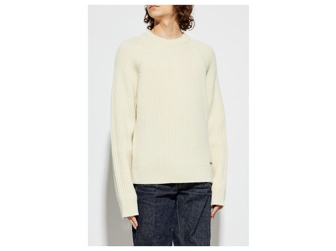 Pull en laine côtelé Dsquared2 Crème - vue 3