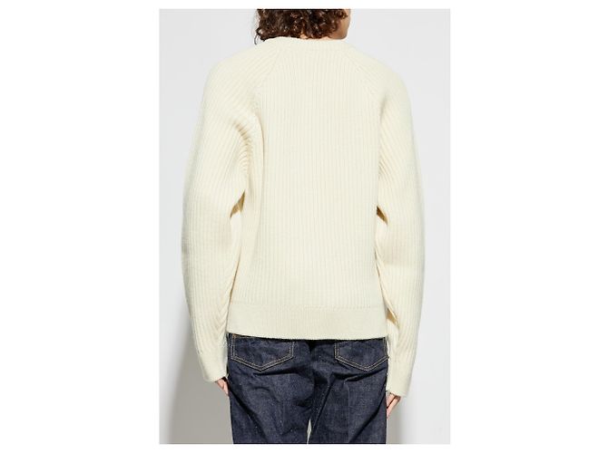 Pull en laine côtelé Dsquared2 Crème - vue 4
