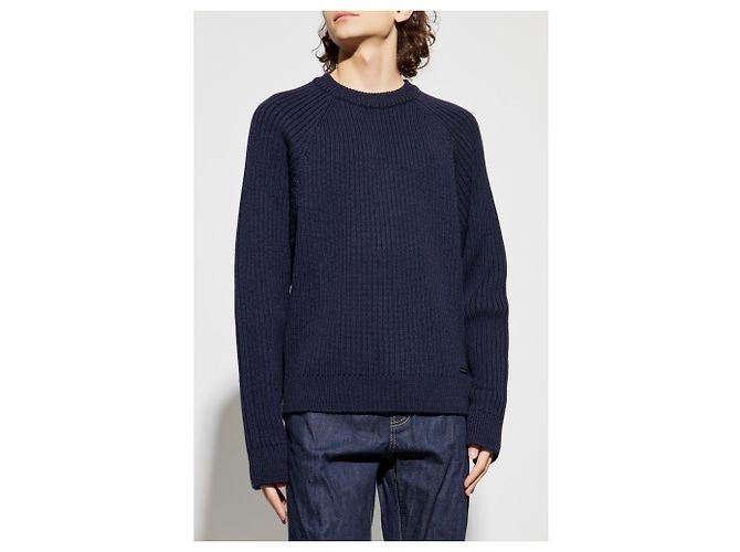 Dsquared2 Navy Blue Wool Sweater - view 3