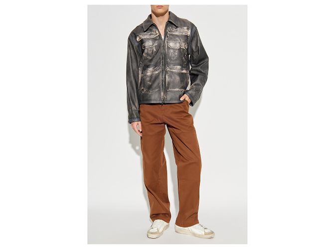 Diesel Giacca in pelle `L-MAYER` - vista 2