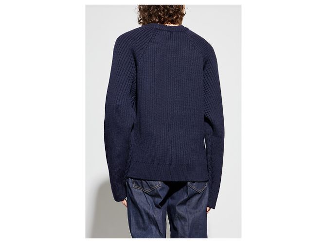 Pull en laine bleu marine Dsquared2 - vue 4