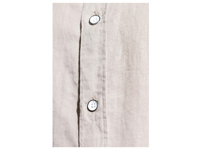 Rag & Bone Hemd aus Leinen und Baumwolle Grau - Ansicht 5