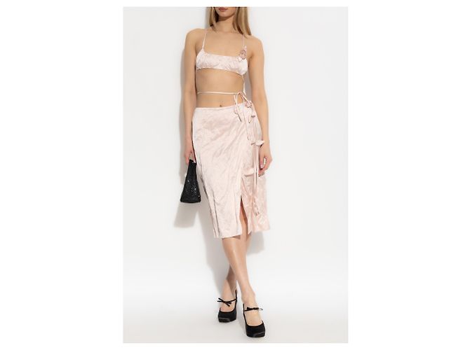Blumarine Satin-Top mit Applikation - Ansicht 2