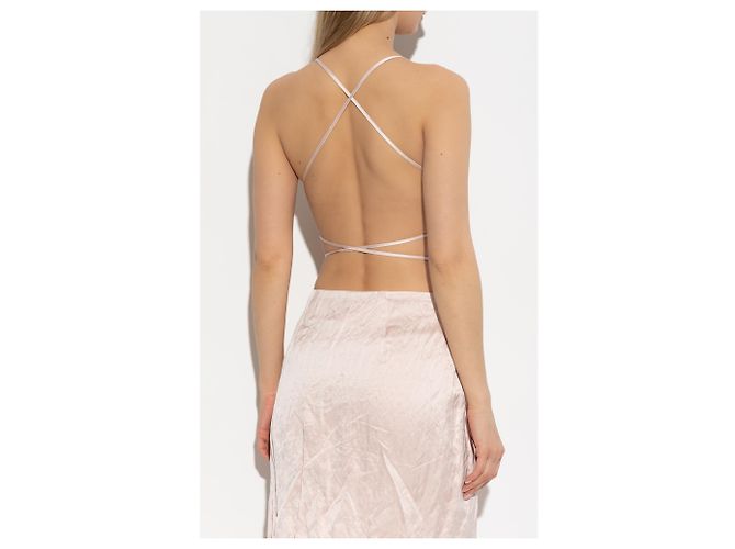 Blumarine Satin-Top mit Applikation - Ansicht 4