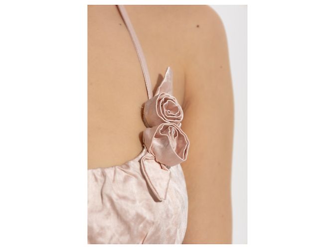 Blumarine Satin-Top mit Applikation - Ansicht 5