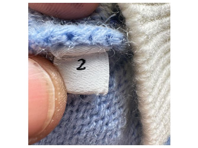 Sandro College-Style Cardigan aus blauer Wolle - Ansicht 5