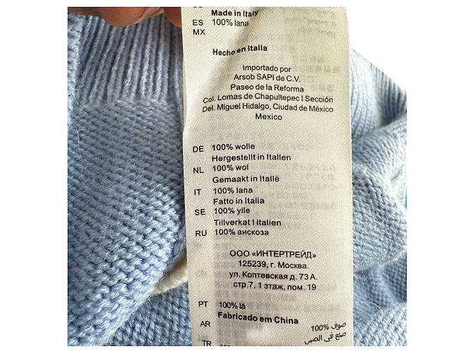 Sandro College-Style Cardigan aus blauer Wolle - Ansicht 7