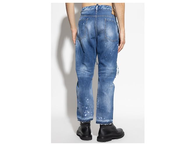 Dsquared2 Big Brother Jeans Denim Blau Patchwork - Ansicht 4