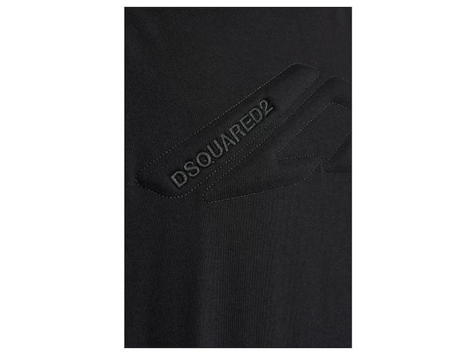 T-shirt a maniche lunghe Dsquared2 con logo nero in cotone - vista 5