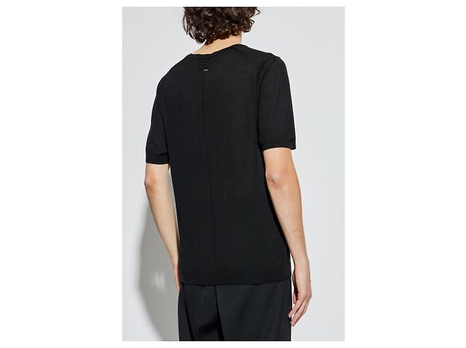 Rag & Bone Black Wool Crew Neck T-shirt - view 4