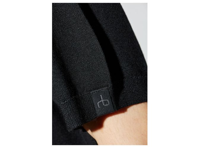 Rag & Bone Black Wool Crew Neck T-shirt - view 5