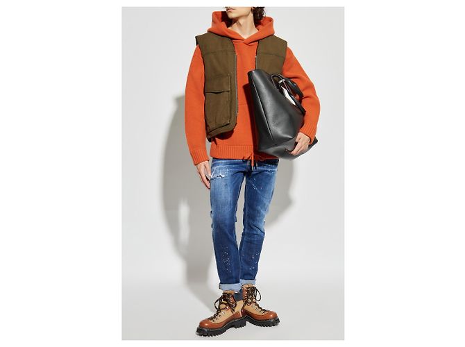 Dsquared2 Wollpullover mit Kapuze in Orange - Ansicht 2