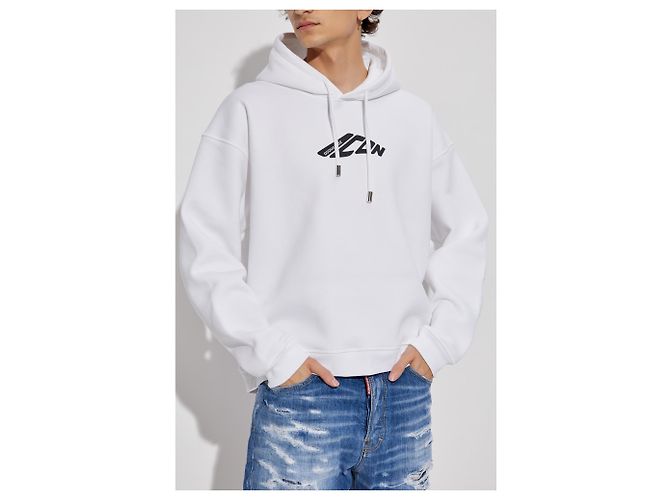 Dsquared2 Hoodie Weiß Baumwolle - Ansicht 3