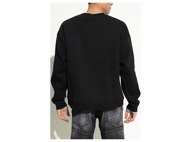 Dsquared2 Schwarzes Baumwoll-Sweatshirt mit Icon Logo - Ansicht 4