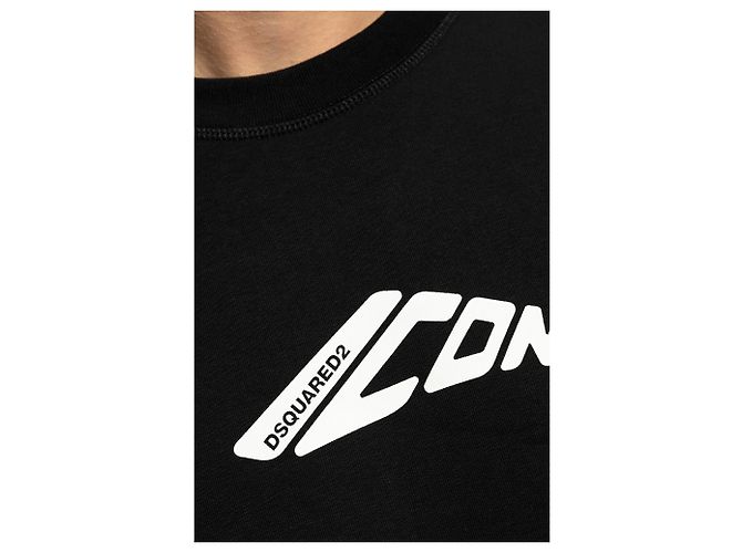 Dsquared2 Schwarzes Baumwoll-Sweatshirt mit Icon Logo - Ansicht 5