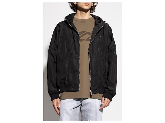 Dsquared2 Hooded Jacket Black Polyester - view 3