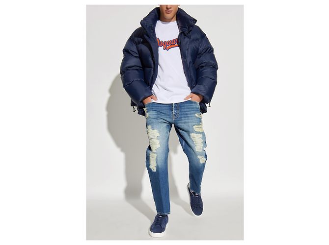 Jeans Bro Dsquared2 Blu Cotone Carrot Fit - vista 2