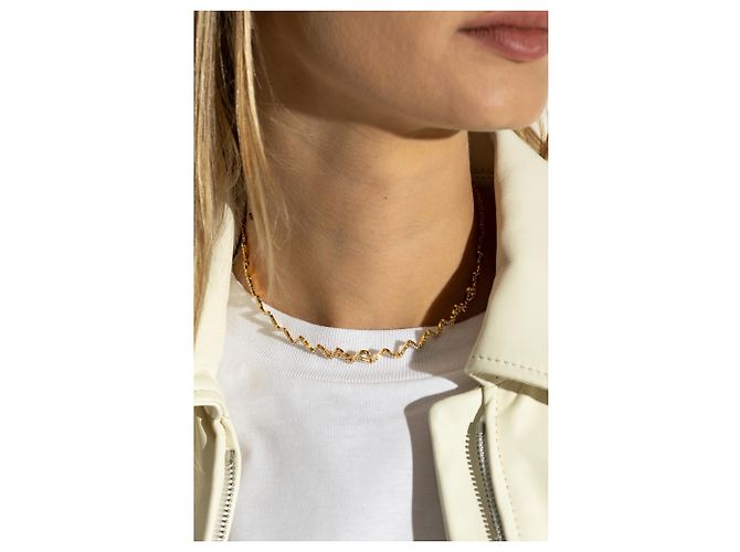 Collar Marni Wavy Pattern de latón dorado - vista 2