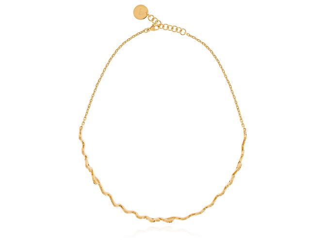 Collar Marni Wavy Pattern de latón dorado - vista 3