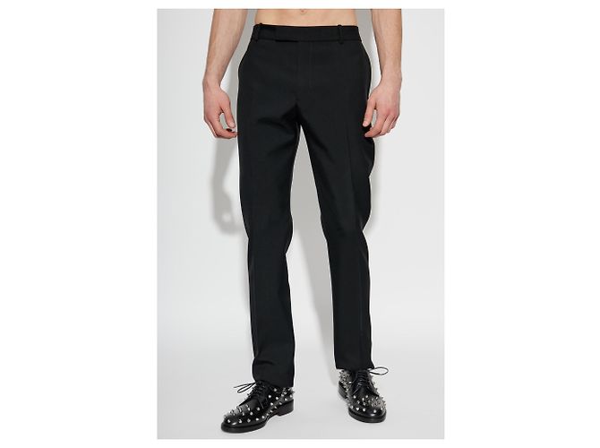 Alexander McQueen Schwarze Wollhose mit Bügelfalte - Ansicht 3