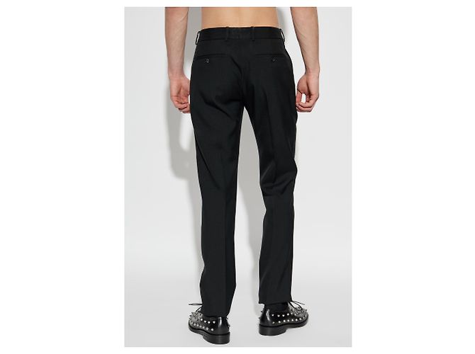 Alexander McQueen Schwarze Wollhose mit Bügelfalte - Ansicht 4