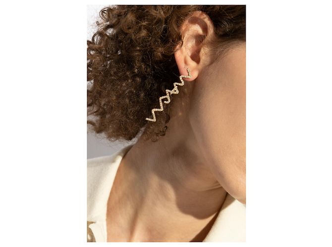 Orecchini Marni a spirale in ottone dorato - vista 2