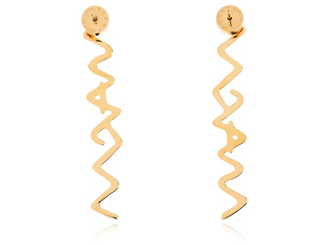 Orecchini Marni a spirale in ottone dorato - vista 3