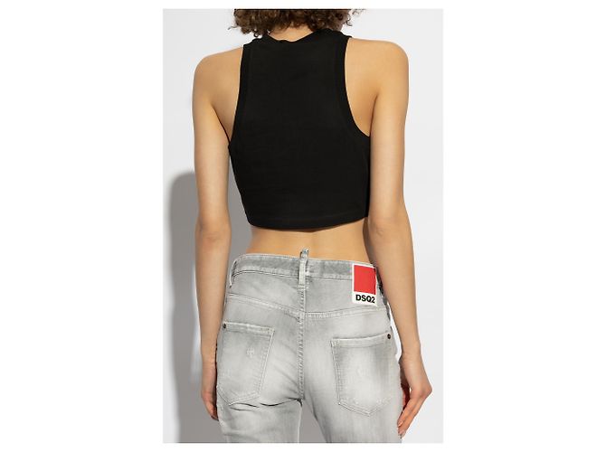 Dsquared2 Top cropped sem mangas - vista 4