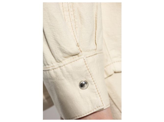 Camisa Iro Ferial de algodón blanco crema - vista 5