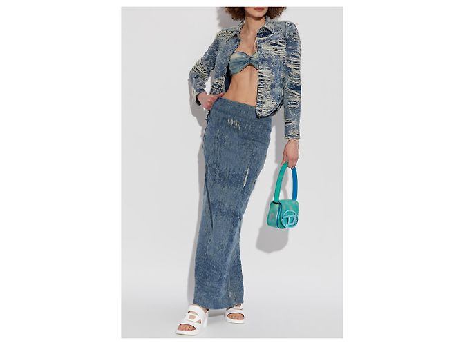 Top de denim Diesel DE-OUCHY-S azul - vista 2