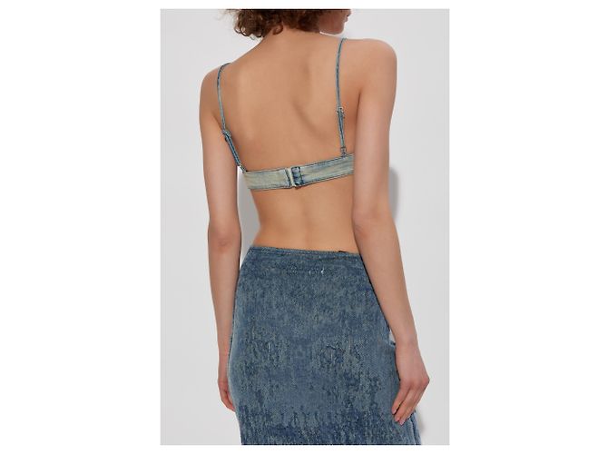 Top de denim Diesel DE-OUCHY-S azul - vista 4