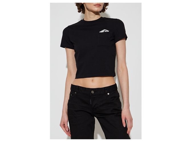Dsquared2 Logo T-Shirt Schwarz Baumwolle - Ansicht 3