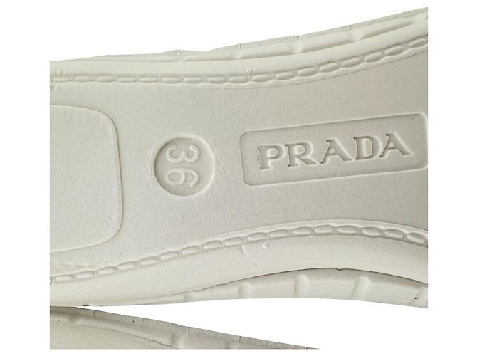 Sneakers basse Prada Logo in pelle bianca - vista 6