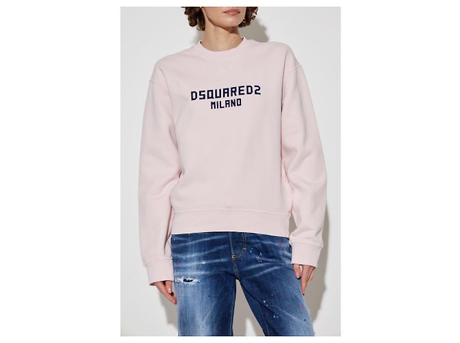 Dsquared2 Sweatshirt aus Baumwolle in Pink mit Logo - Ansicht 3