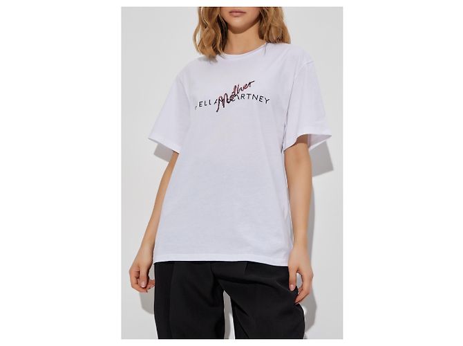 Stella Mc Cartney Camiseta Stella McCartney Mother logo de algodón blanco - vista 3