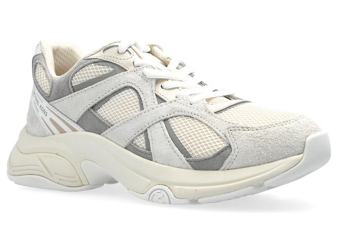 Baskets Leo Michael Kors Gris Cuir - vue 4