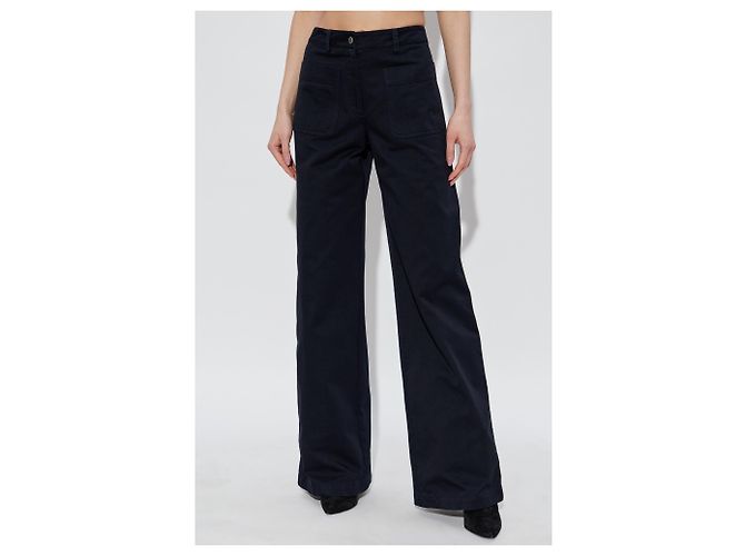 Pantaloni a gamba larga Etro in cotone nero - vista 3