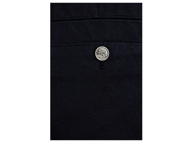Pantaloni a gamba larga Etro in cotone nero - vista 5