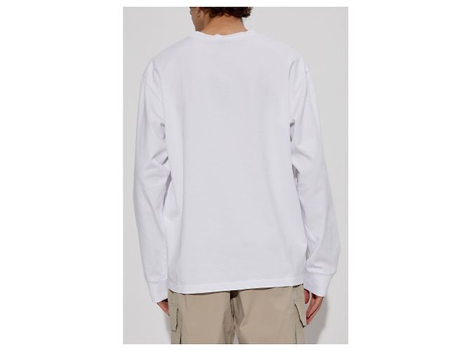 T-shirt a maniche lunghe Dsquared2 Icon logo bianca in cotone - vista 4