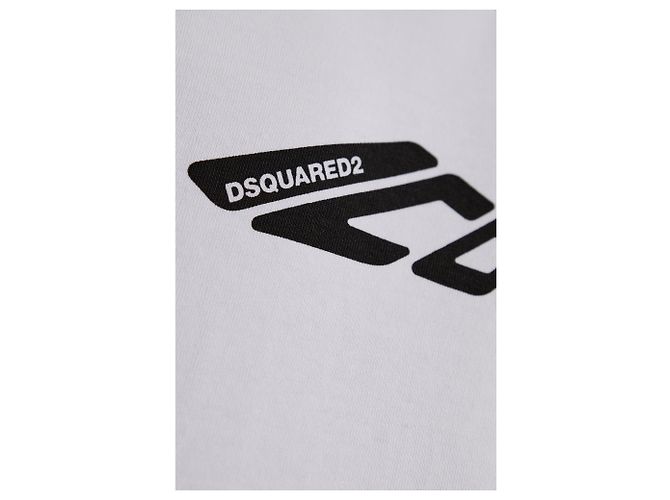 T-shirt a maniche lunghe Dsquared2 Icon logo bianca in cotone - vista 5