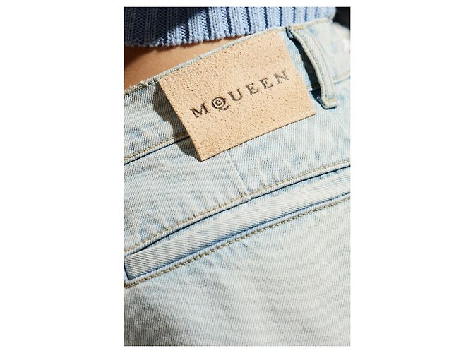 Alexander McQueen Denim Shorts Hellblau - Ansicht 5