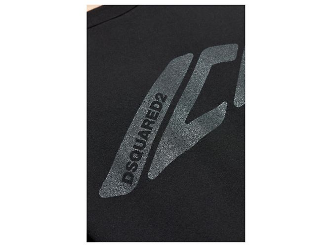 T-shirt noir en coton avec logo ICON Dsquared2 - vue 5
