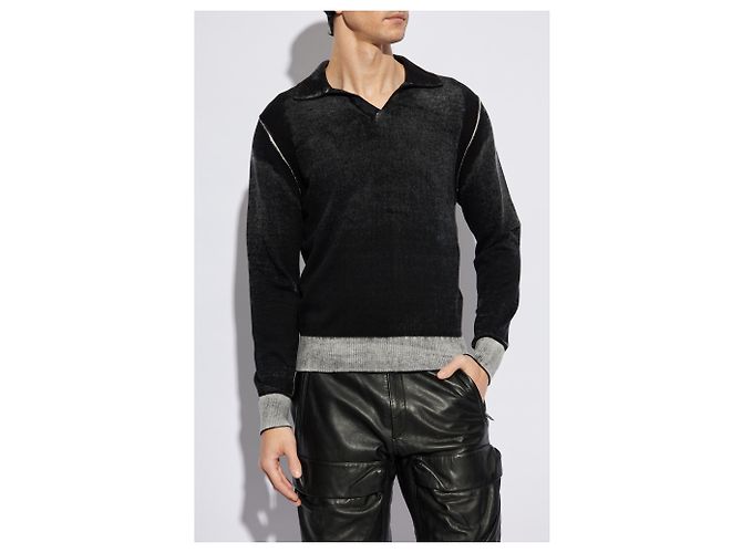 Diesel K-LORENZO Pullover aus Baumwolle schwarz - Ansicht 3
