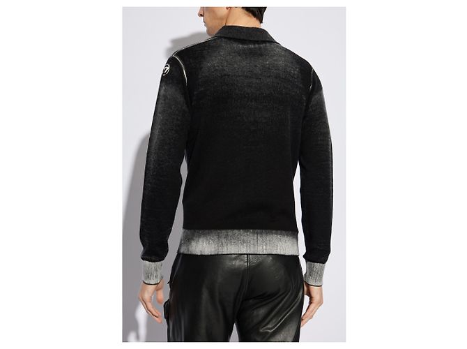 Diesel K-LORENZO Pullover schwarz aus Baumwolle - Ansicht 4