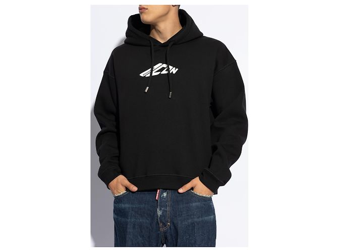 Dsquared2 Schwarzer Hoodie mit Icon Logo - Ansicht 3